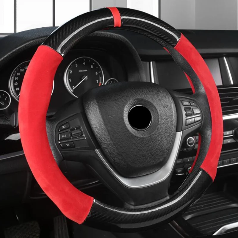 D/O форма Чехол рулевого колеса автомобиля для Renault Clio Megane Alaskan Talisman Kadjar kapptur Koleos Scenic углеродного волокна кожи
