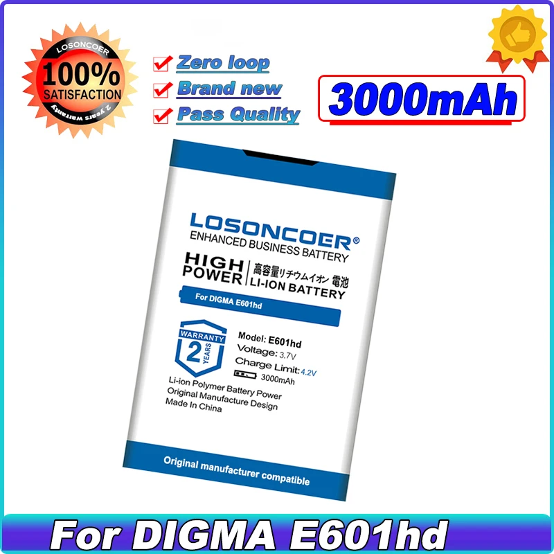 Аккумулятор 3000 мАч для DIGMA E601hd батарей WEXLER E6002 | Электроника
