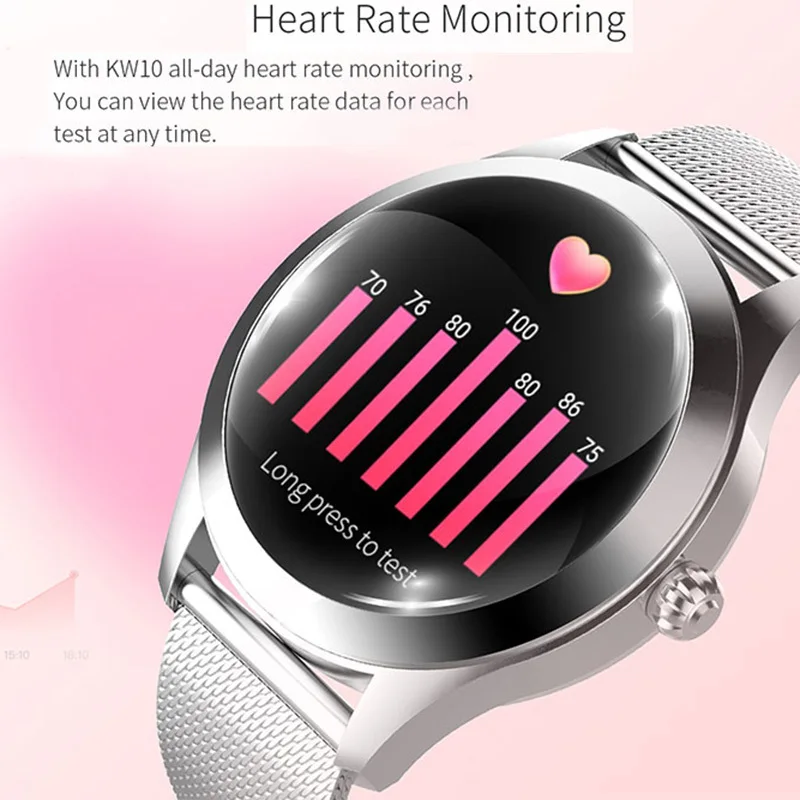 KW10 Smart Uhr Frauen 2018 IP68 Wasserdicht Herz Rate Überwachung Bluetooth Für Android IOS Fitness Armband Smartwatch