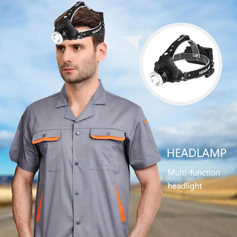 Портативный Zoom 1500lm XHP50LED фонарь для кемпинга, рыбалки