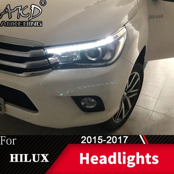 

Head Lamp For Car Toyota Hilux 2015-2017 New Revo Headlights Fog Light Day Running Light DRL H7 LED Bi Xenon Bulb Car Accessory