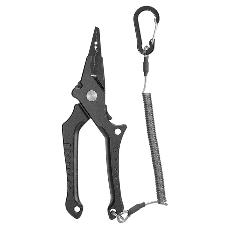 

Self-Locking Aluminum Alloy Multi-Function Fishing Plier With Lock Block Elastic Lanyard Protective Sheath Lightweight Portabl