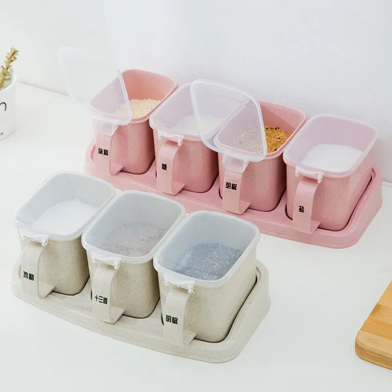 

Spice Container Spice Jar Salt Shaker Seasoning Box Spice Jar Set Kitchen Household Salt Shaker Seasoning Box Seasoning Jar