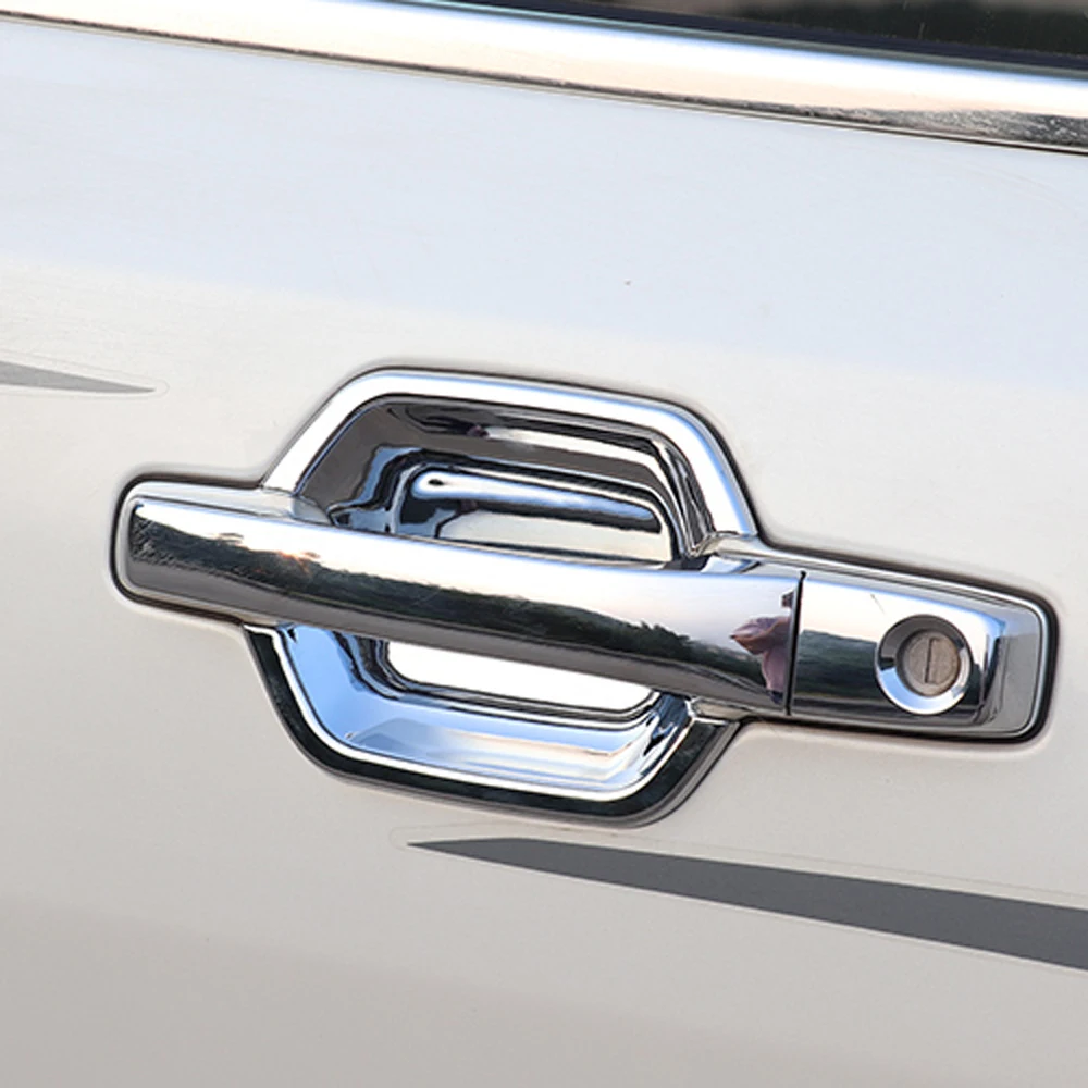 Chrome Exterior Door Handles Handles Bowls Frame Cover Trim Car Styling For Mitsubishi Pajero V80 V93 V95 V97 V98 2007 -
