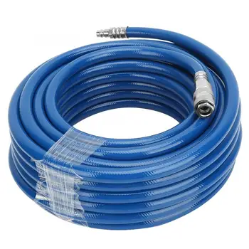 

15M Blue PVC Hose with Quick Connector Flexible Pneumatic Hose for Air Compressor Flexible