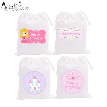 

Princess sleeping beauty Theme Party Bag 8PCS Custom-made Gift Candy Bags Birthday Event Decorations Party Container Supplies