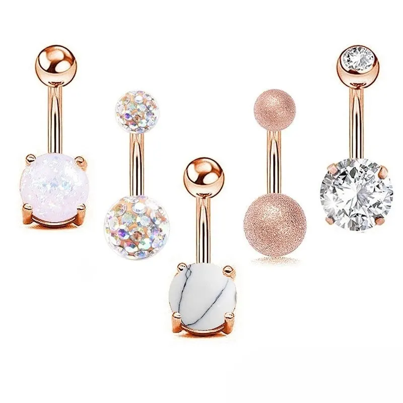 5Pcs-set-Women-Navel-Button-Rings-Rose-Gold-Silver-Medical-Steel-Rhinestone-Sexy-Belly-Navel-Piercing