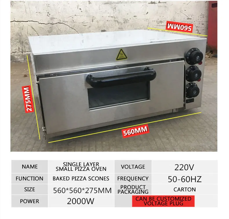 Horno eléctrico comercial para Pizza, horno de pan y pollo con función de  temporizador, horno de temporizador de acero inoxidable|Hornos| - AliExpress