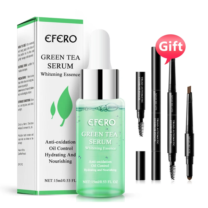 

EFERO Green Tea Serum Collagen Peptides Serum Anti Wrinkle Acne Treatment Removal Whitening Shrink Pores Face Essence Skin Care
