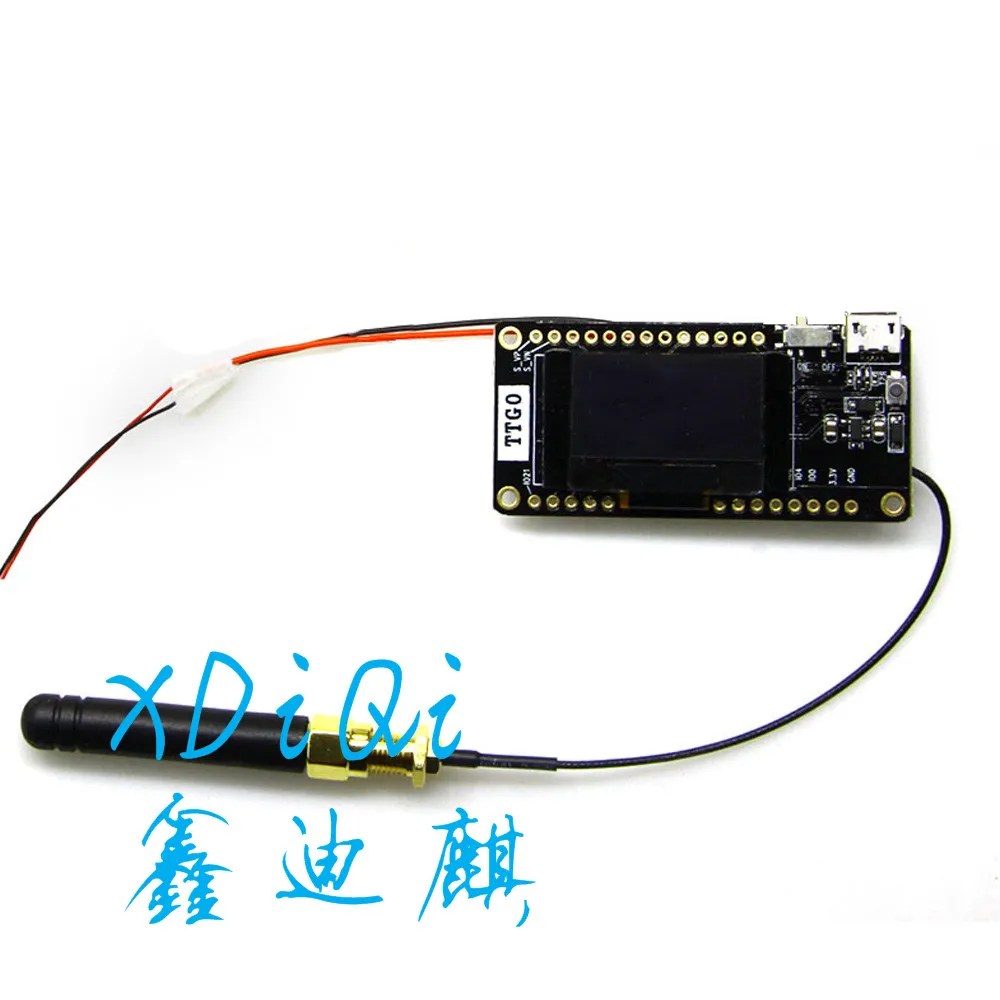 1 Pcs TTGO LORA32 V2.0 433/868/915Mhz ESP32 LoRa OLED 0.96 Inch SD Card Blue Display ESP-32 WIFI Bluetooth Module | Электроника
