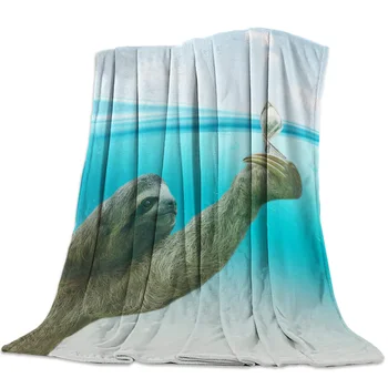 

Bradypode Throw Blanket Sofa Bed Throw Blanket Kid Adult Warm Blanket for Beds Coral Fleece Fabric
