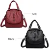 Multifunctional Black Red Women Backpacks Fashion Shoulder Crossbody Bags for Girl Bookbags Solid Small Schoolbags Travel Bag ► Photo 2/6