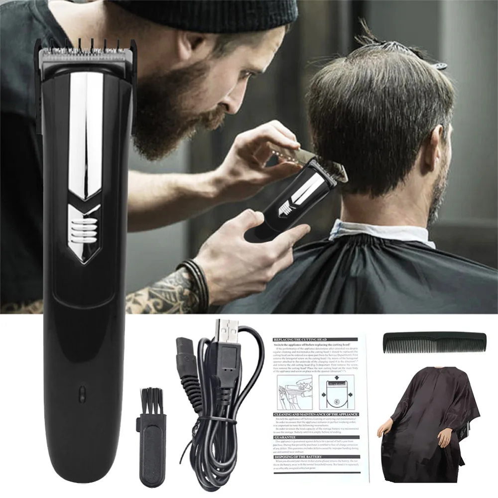 Conjunto de Clipper de Cabelo Ferramenta de Corte de Cabelo Kit com Salão de Beleza Elétrico Recarregável Cabelo Grooming Cabo Pente Ajustável 1 Cheap Aparadores de pelo