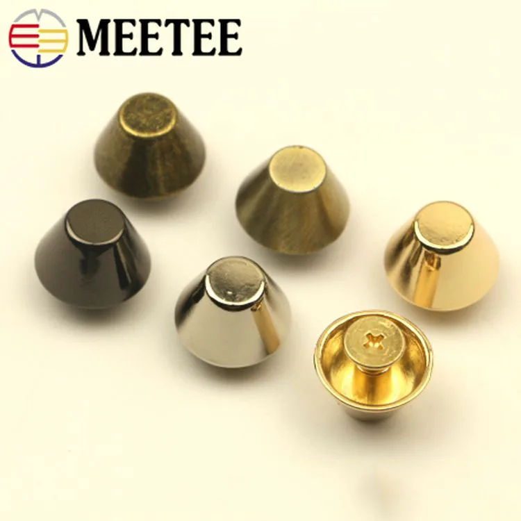Meetee 30/50 комплектов 12 мм металлический Медь ботинки на плоской подошве с пряжкой в винтовые заклепки ногтей карабин DIY леатеркрафц сумки аппаратных аксессуаров BF469