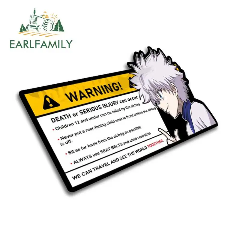 EARLFAMILY 15 см x 8 2 Мультяшные аниме Hunter автомобильные наклейки для Killua Zoldyck