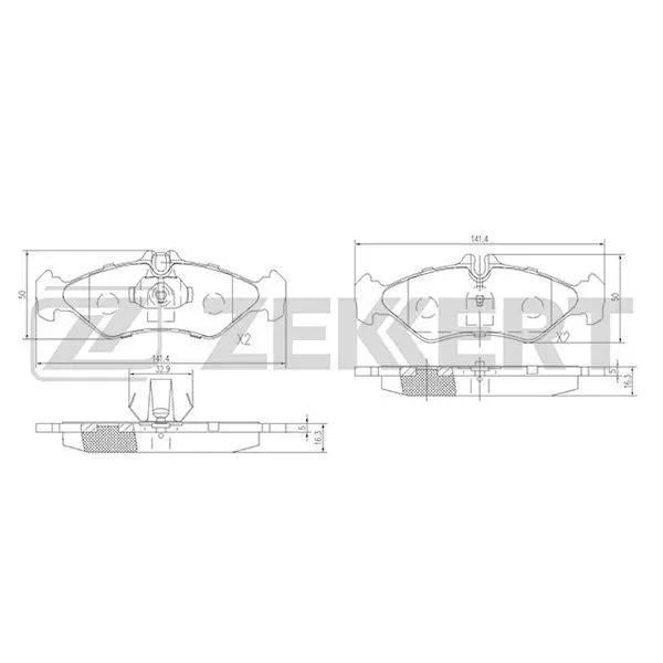 Колодки торм. диск. зад MB Sprinter(901 902 903) 95- VW LT 2