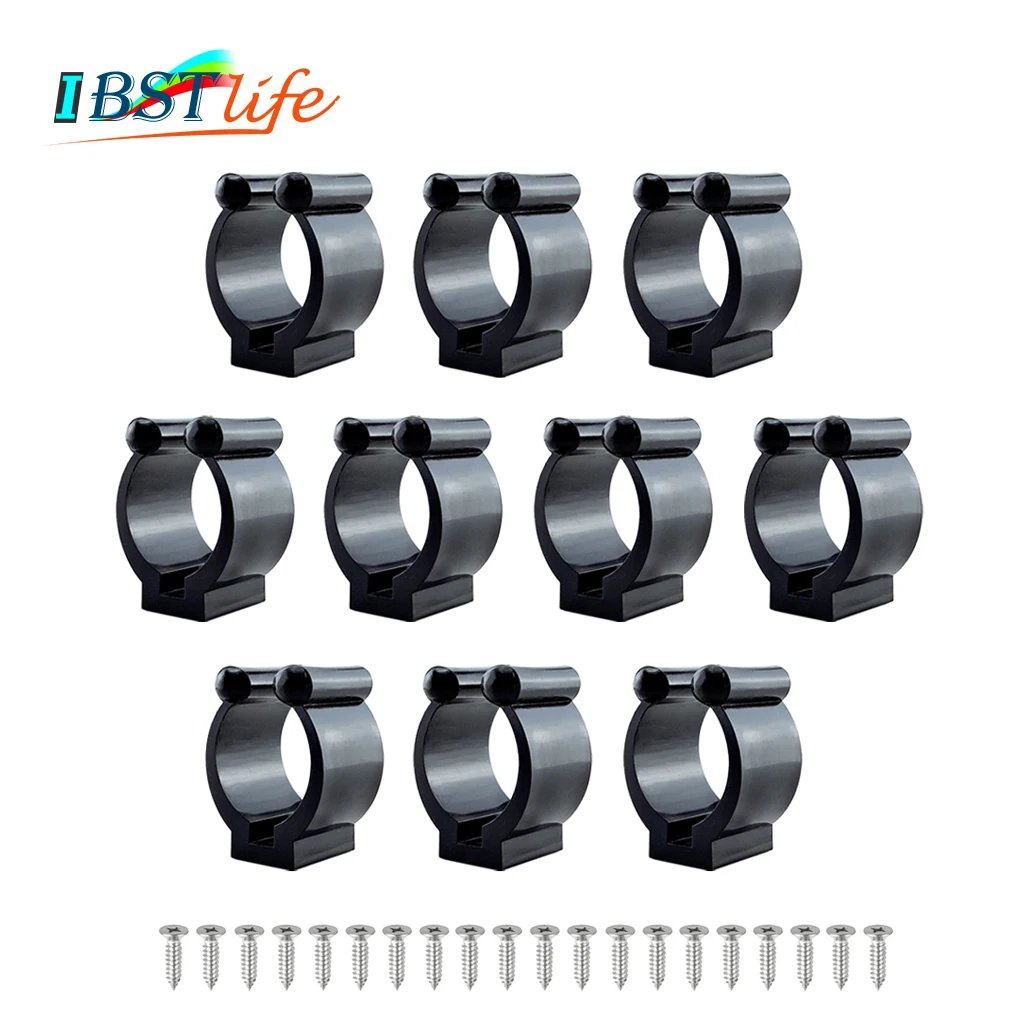 10X Nylon Portable Fishing Rod Clips Plastic Club Positioning Clamps Holder Accessories Wall Mounted Organizer Rack | Спорт и