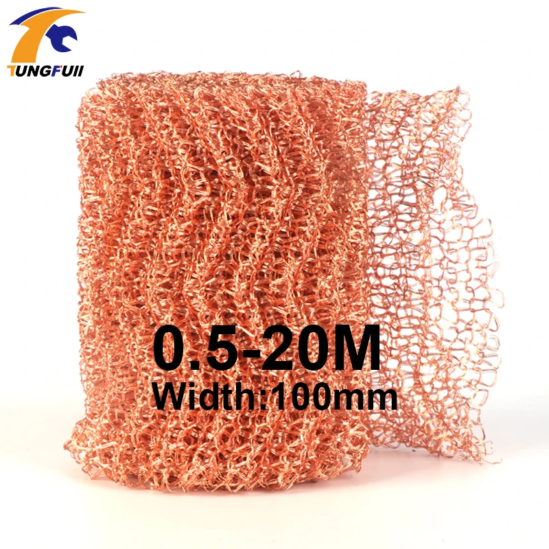 

Copper Mesh for Distillation 100mm Width Corrugated Mesh For Distillation Reflux Moonshine Brewing Pest Control 0.5-20 Meter
