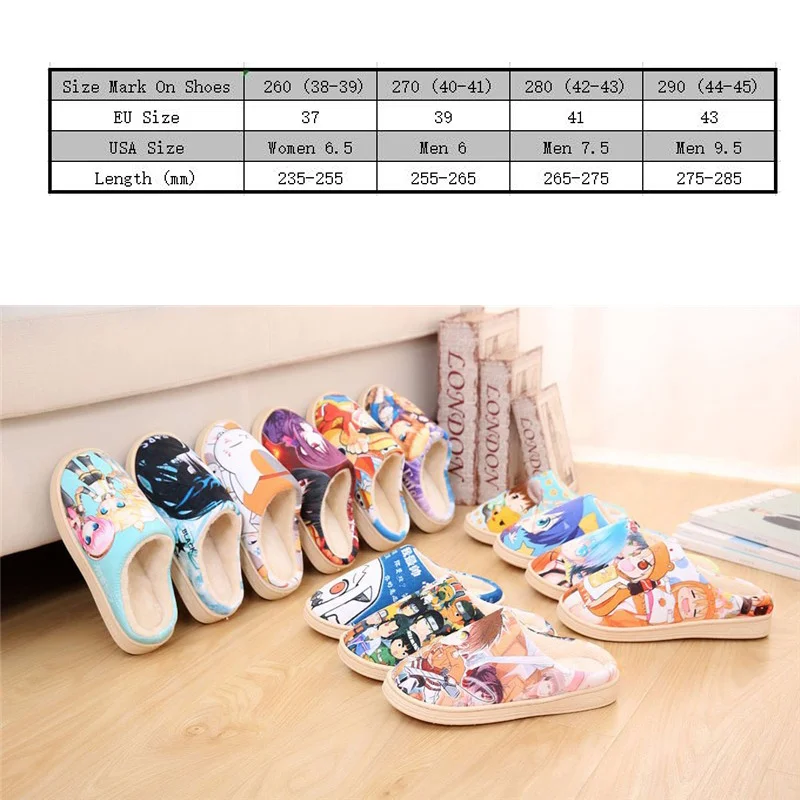 Japanese Cosplay My Hero Academia Anime Shoes Midoriya Izuku Winter Warm Soft Plush Antiskid Indoor Home Slippers For Xmas Gifts