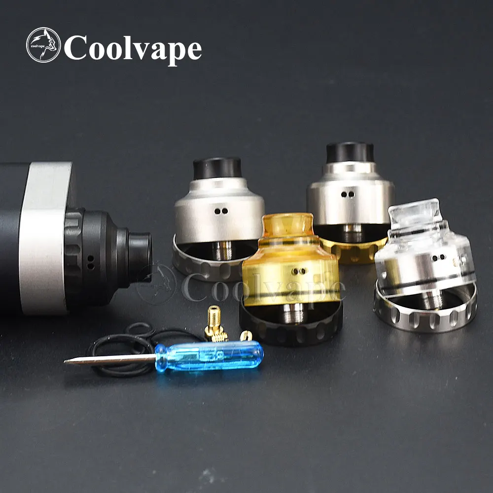 

Aston 22 RDA 22mm rda armor s rda ring single rda 510 mtl drip tip Replacement Clear Top bellcap 316ss rda Atomizer tank