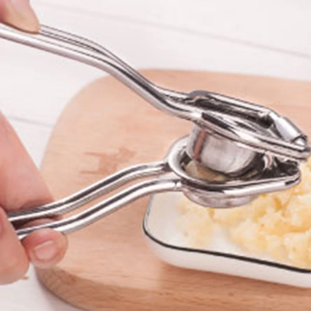 Handhold Quick Home Tool Garlic Presser Stainless Steel Squeezer Manual Mincer Easy Operation Crusher Masher Ginger Press