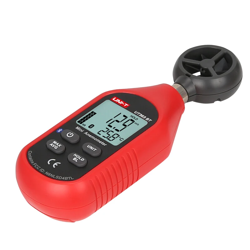 UNI-T UT363 UT363BTBluetooth Анемометр тестер температуры ручной мини цифровой анемометр Открытый Ветер метр