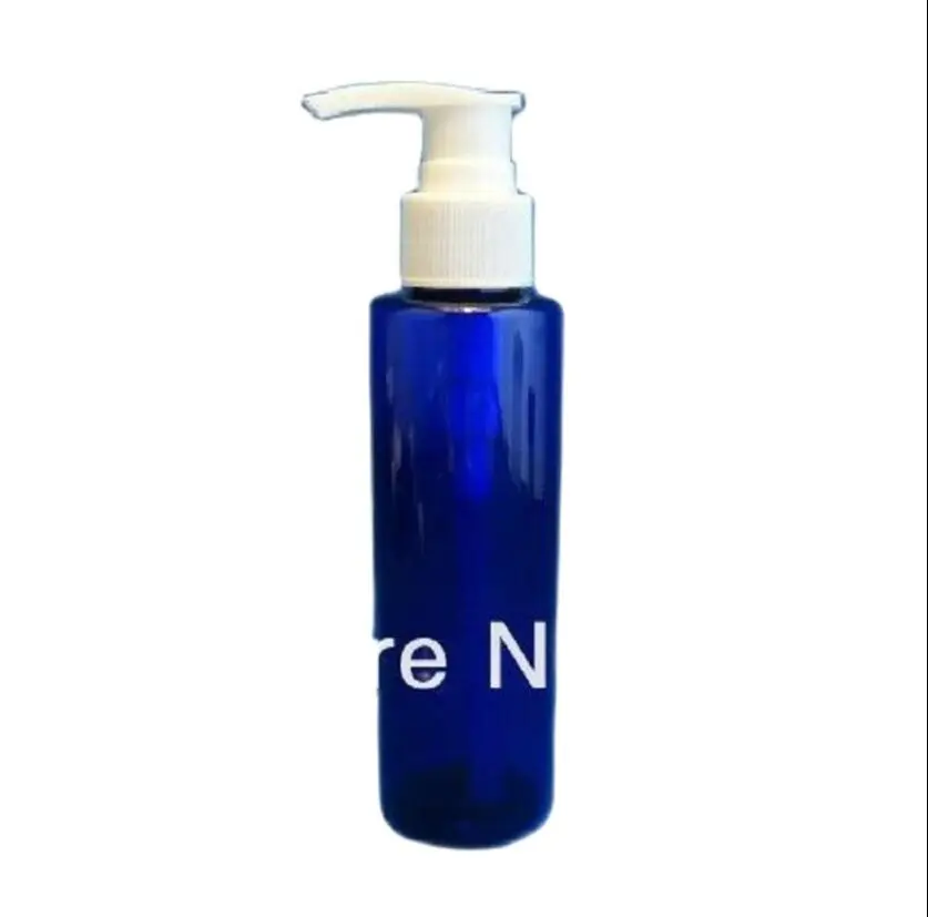 

150ml blue transparent press pump bottle or lotion bottle or toilet water bottle