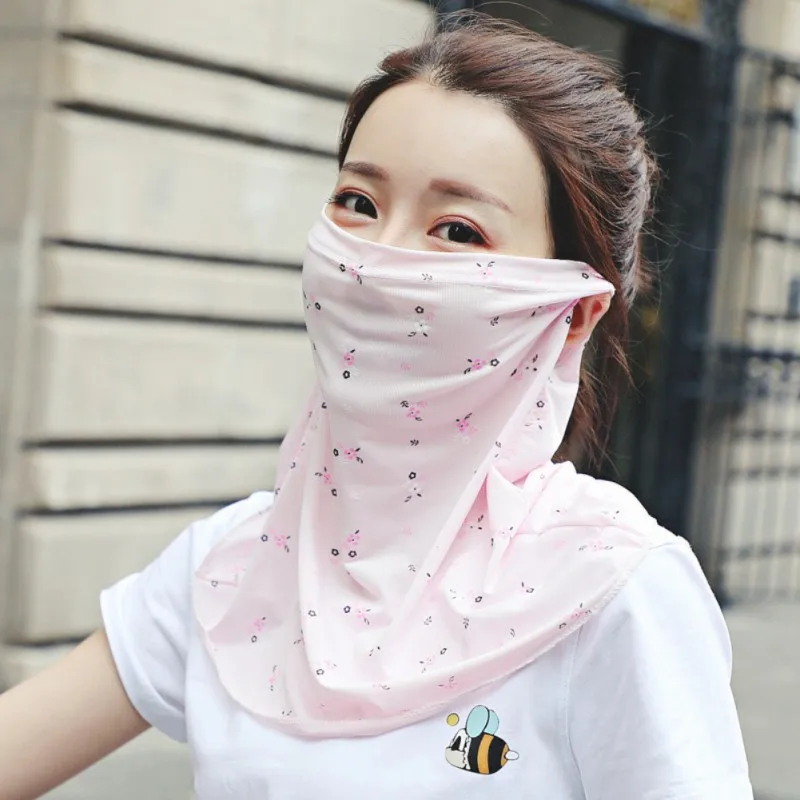 

6Colors Women Fashion Face Mask Summer Sun Protection Cycling Printed Mouth Cover Breathable Hiking Riding Neck Mask