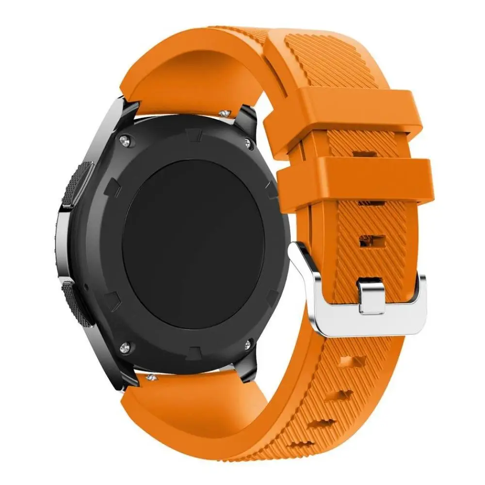 Joyozy 18 цветов для samsung gear S3 ремешок мягкий силиконовый сменный спортивный ремешок для Galaxy 46 мм 22 мм сменный смарт-ремешок для часов - Цвет ремешка: Orange