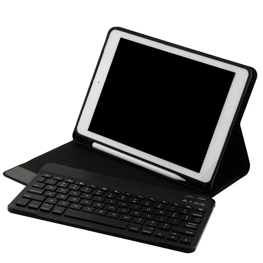 Беспроводная клавиатура-чехол для iPad 9," 6th/5th Gen / Pro Air 1/2 мягкий прочный льняной чехол