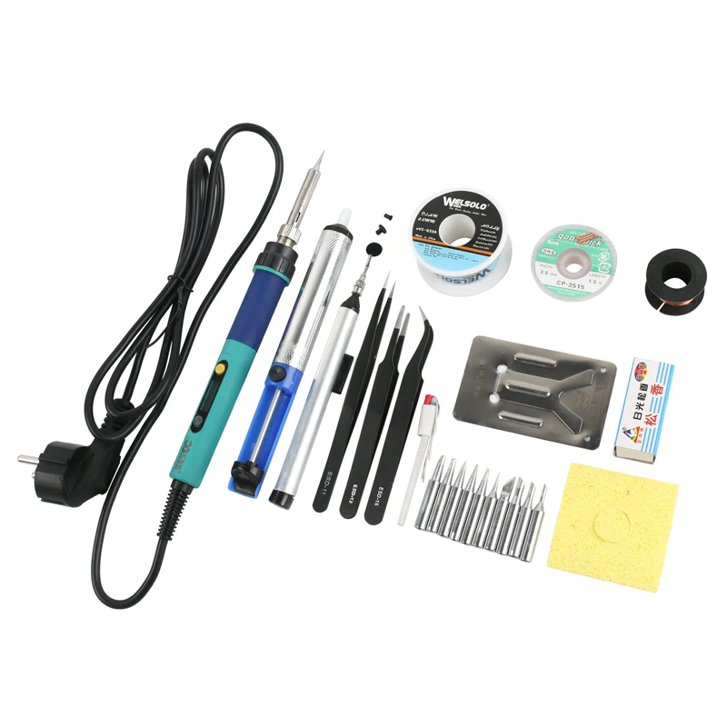 

CXG 936d EU Adjustable LCD Digital Electric Soldering Iron Welding Repair Kit Set Soldering Station Kit Set Solder tip/Tweezers