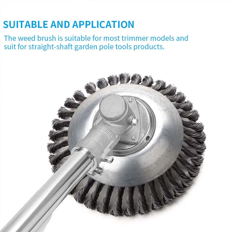 Steel Wire Brush Cutter Wire Wheel Head Weed Brush Joint Twist Knot We