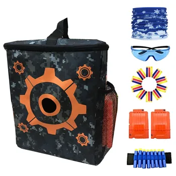 

Kids Tactical Equipment Outdoor Toy Target Storage Bag Kit with Glasses Quick Reload Clips Wristbands Mask Refill Darts Gun Toy