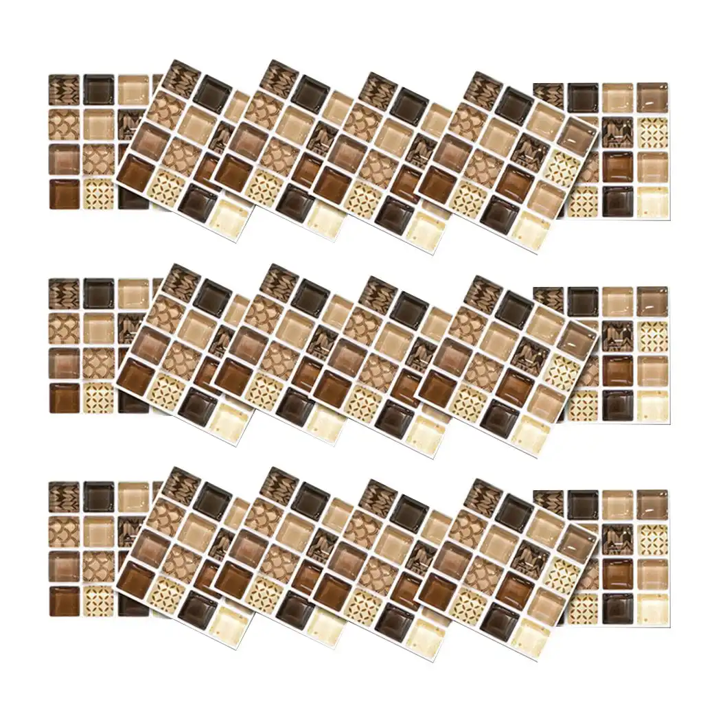 18pcs Adhesivo De Ceramica Geometrica Azulejo Pegatinas