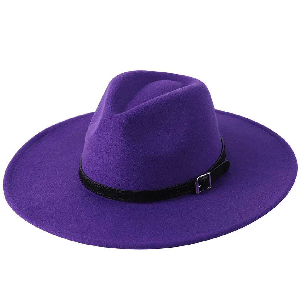 Women Elegant Felt Fedora Hat Chapeau 