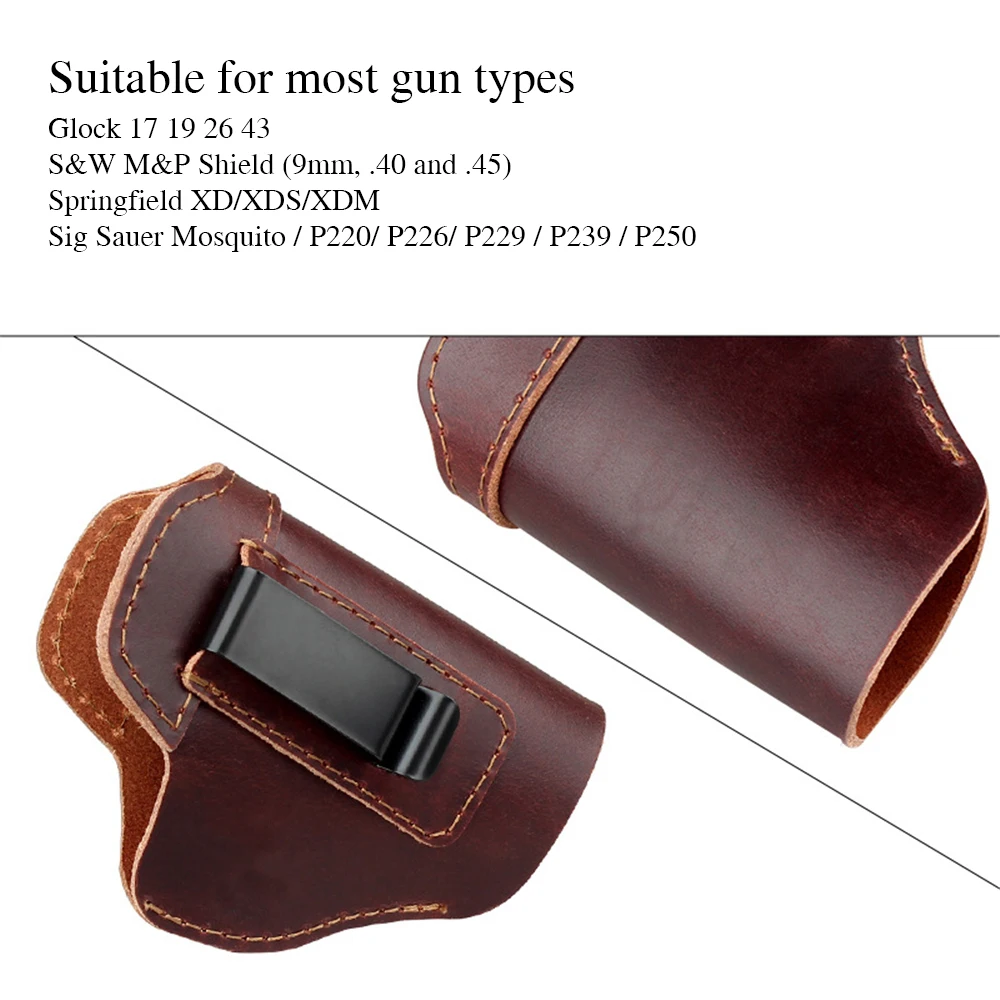 Кобура из скрытой кожи для пистолета Sig Sauer G17 19 IWB кобура аксессуары|Кобуры| |