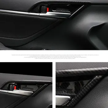 

For 2018-2019 Toyota Camry Carbon Fiber Inner Door Bowl Frame Decorative Sequins