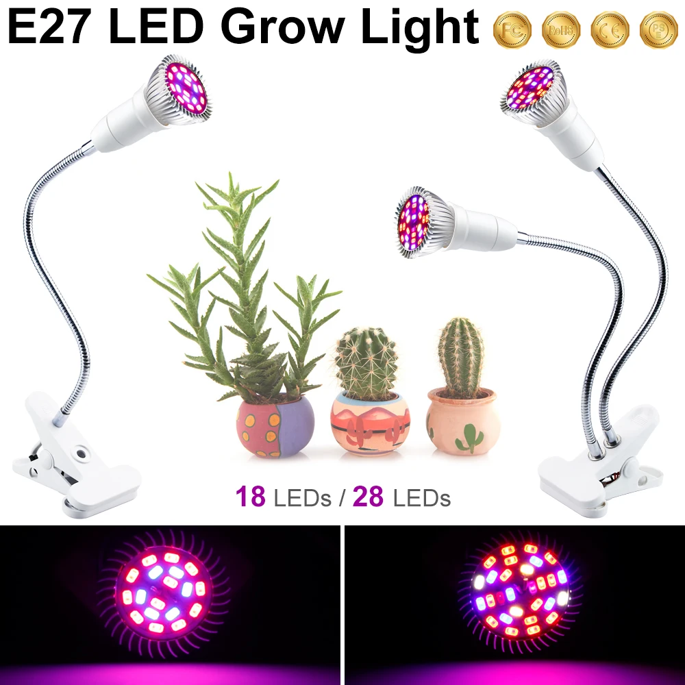 LED Plant Growth Lamp Garden Withe Light Full Spectrum 18W 28W For Plant IR UV Indoor Garden Grow Lights Phyto Lamp Grow box