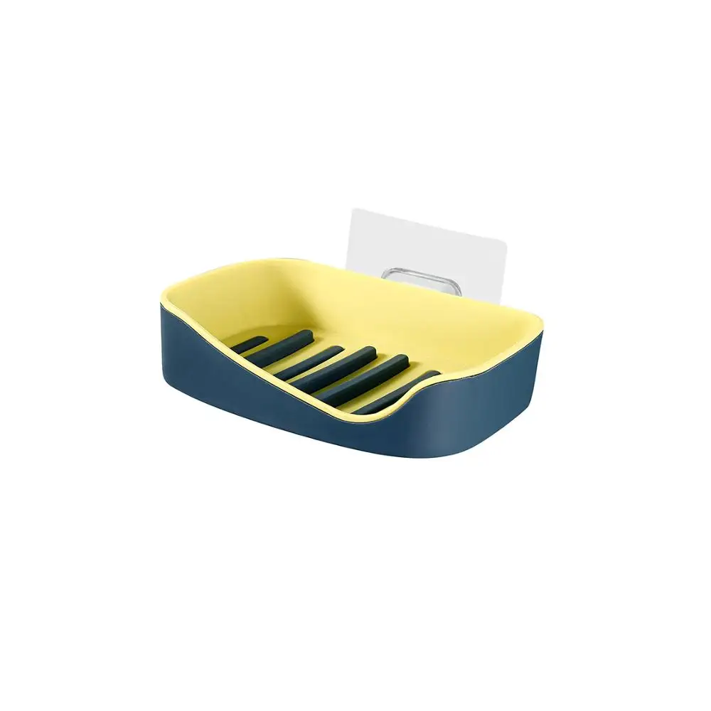 Double Layer Drain Soap Rack Wall Hanging Soap Box Bathroom Free Punch Soap Rack Travel Portable Soap Storage Box - Цвет: Оранжевый