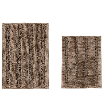 

Chenille Floor Mats Anti-Slip Mats Striped Rugs Bathroom Mats Absorbent Carpets