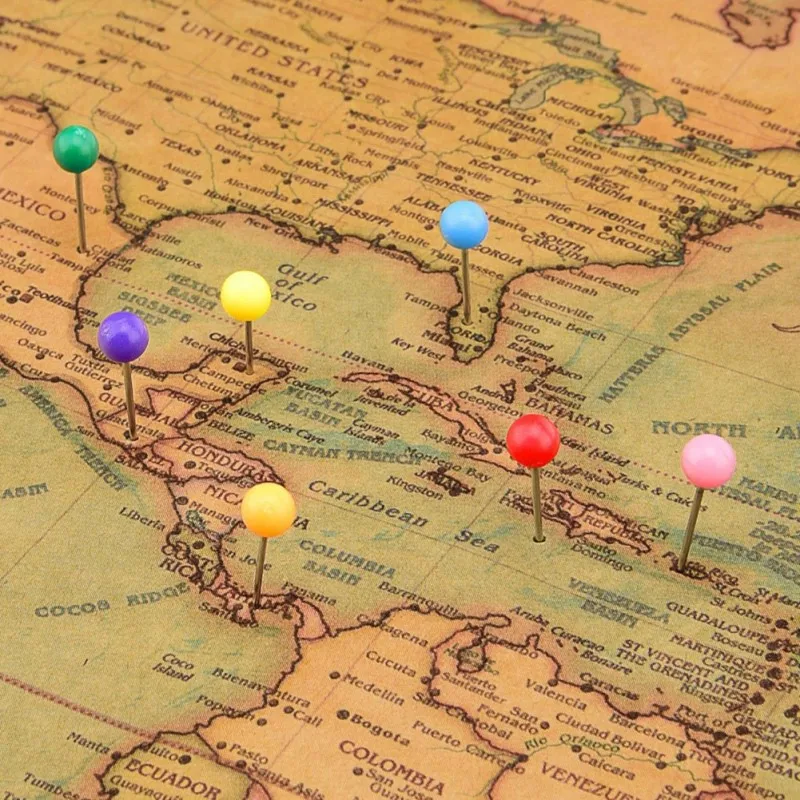 500 шт./компл. карта Tacks канцелярские кнопки Пластик насадки для душа с Сталь точка пробковая доска безопасности Цветной для чертежных кнопок офиса и школы
