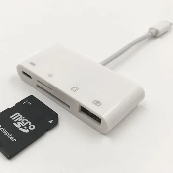 

For Apple Lightning SD/Micro SD Card Reader For iPhone to USB OTG Adapter Camera SD Card Reader Memory Stick Pen Drive Converter