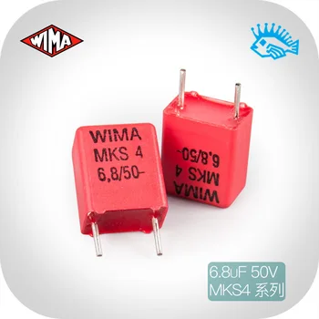 

2PCS Free shipping 6.8uF 50v MKS4 series WIMA Germany fever audio electrodeless film capacitor