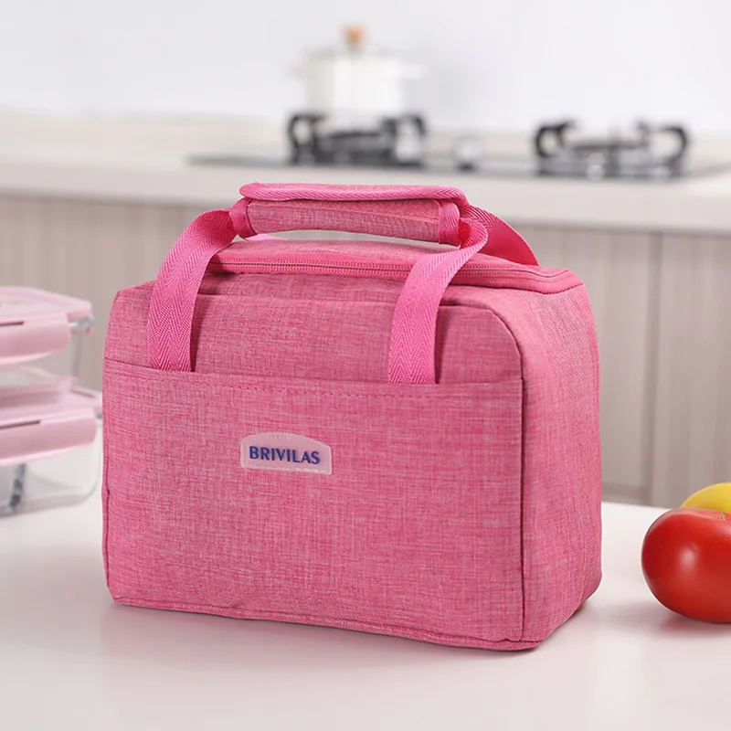 Portable Lunch Bag New Thermal Insulated Lunch Box Tote Cooler Handbag Bento Pouch Dinner Container School Food Storage Bags