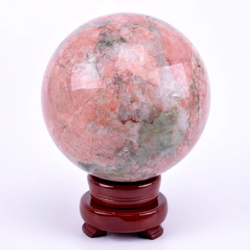 

Natural Rhodochrosite Ball Healing Crystal Balls Realistic Statue Christmas Gift or Home Desktop Decor&Art Collection