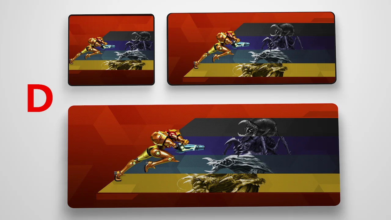 D Metroid Самус Аран онлайн аниме игровой коврик для мыши профессиональный пк большие коврики - Цвет: D
