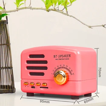 

BT01 Bluetooth Speaker Wireless Vintage Portable Speakers Bass USB TF Card Handsfree Calling Speakers Bluetooth Speaker Mini