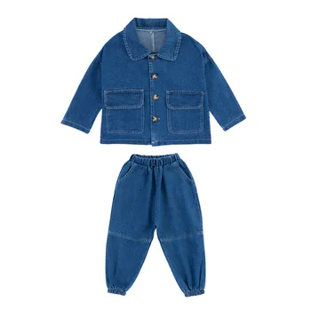 

Keelorn Girls Sets Spring Autumn Fashion Children Clothes Long Sleeve Jean Jacket Coat Pant 2pcs Casual Outfit Girl Tooling Suit