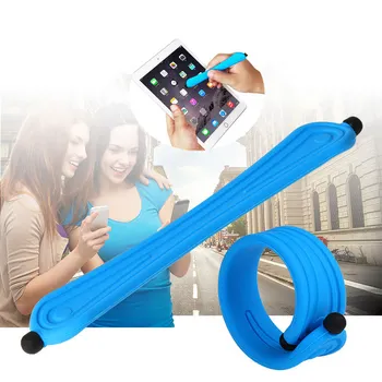 

Waterproof Universal Capacitive Screen Touch Pen for Smart Cell Phone Tablets Pens silicon band wrist strap for iphones Samsung