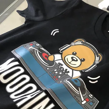 

ZMHYAOKE 2020 New SUMMER Girls Tops Baby Boys T-shirt Tshirt for Girl Black Shirts Kids Short-sleeved T-shirt Cotton In Stock